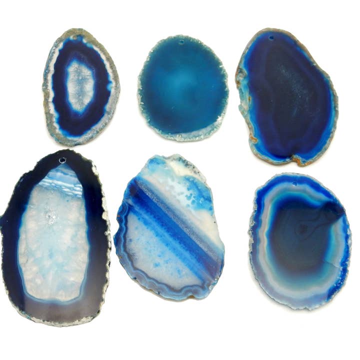 Rock Paradise - Wholesale Spiritual Stone/Crystal - Top Drilled Agate Crystal Slices - Top Drilled - Size #0