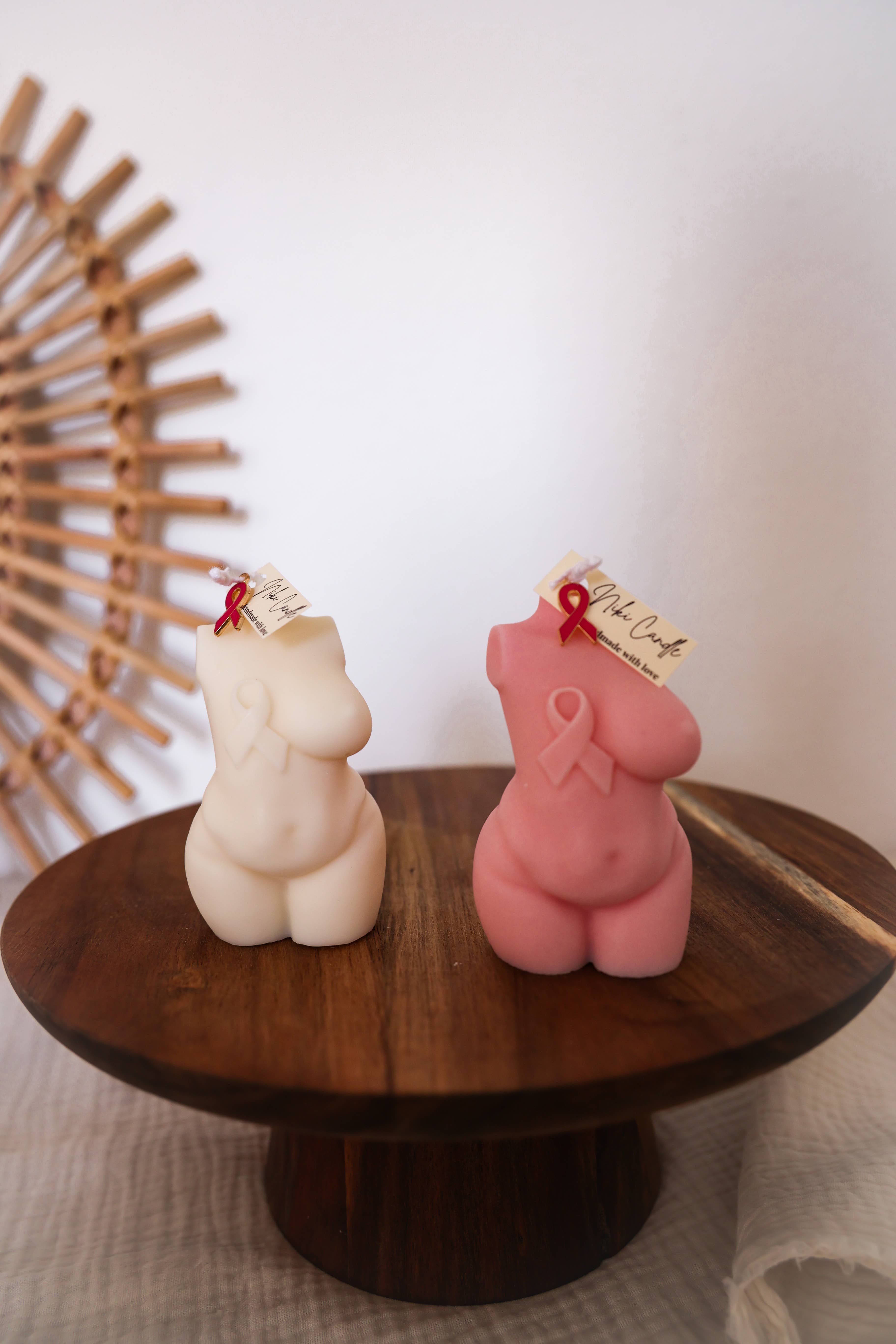 Niki Candle – wholesale Novelty candle – FCK CANCER Woman candle - handmade1