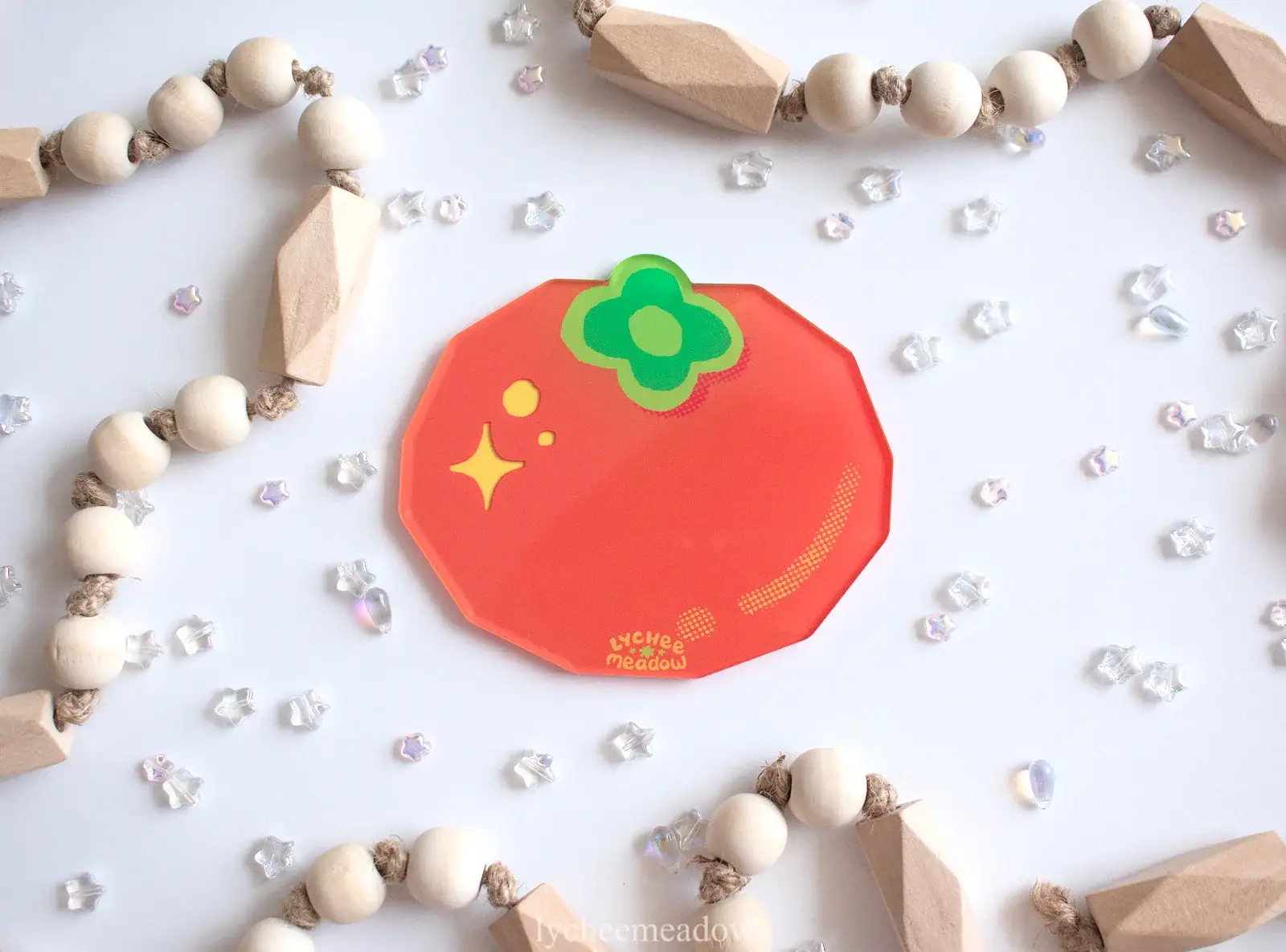 Lycheemeadow - Wholesale Coasters - Persimmon Double-sided Coaster2