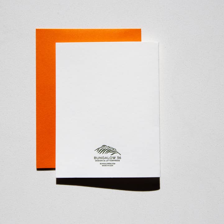 Bungalow 36 - Wholesale Everyday Greeting Card - Ojai Hanging Oranges - Hand Illustrated Letterpress Card1