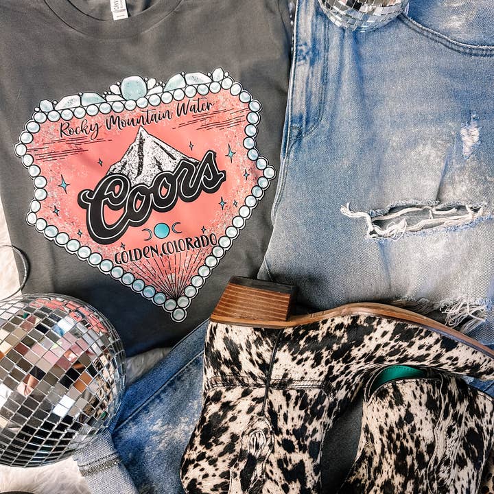 Western Triangle Coor Graphic Tee for wholesale by ZZ Threadz