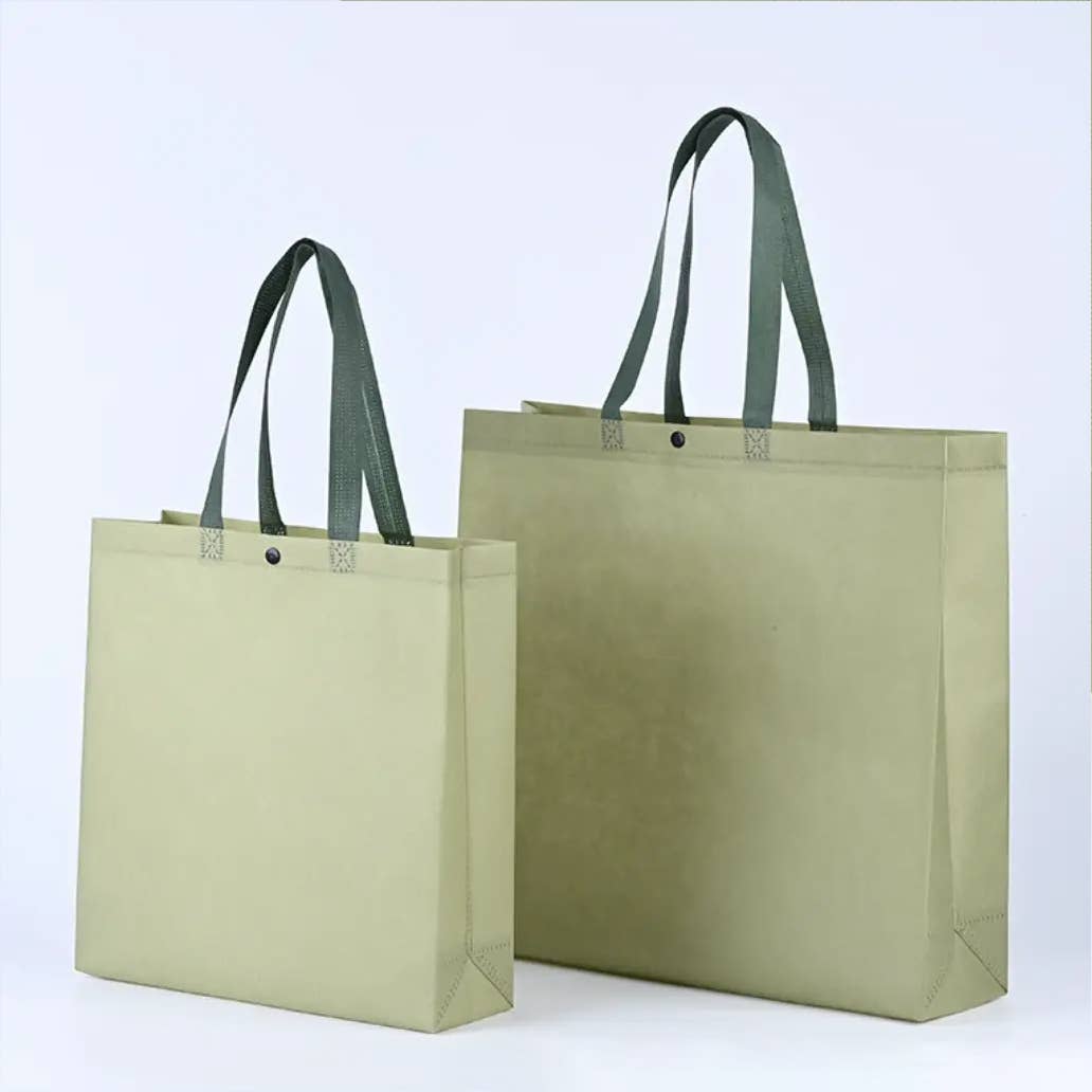 ByHome - Wholesale Gift Bag - 50pcs, 4 Sizes Matcha Green Handle Button Non-woven Gift Bag1