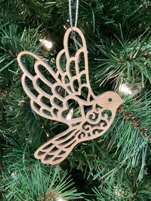 Wood Ornament-Love Bird for wholesale by Mac’s Boys, LLC