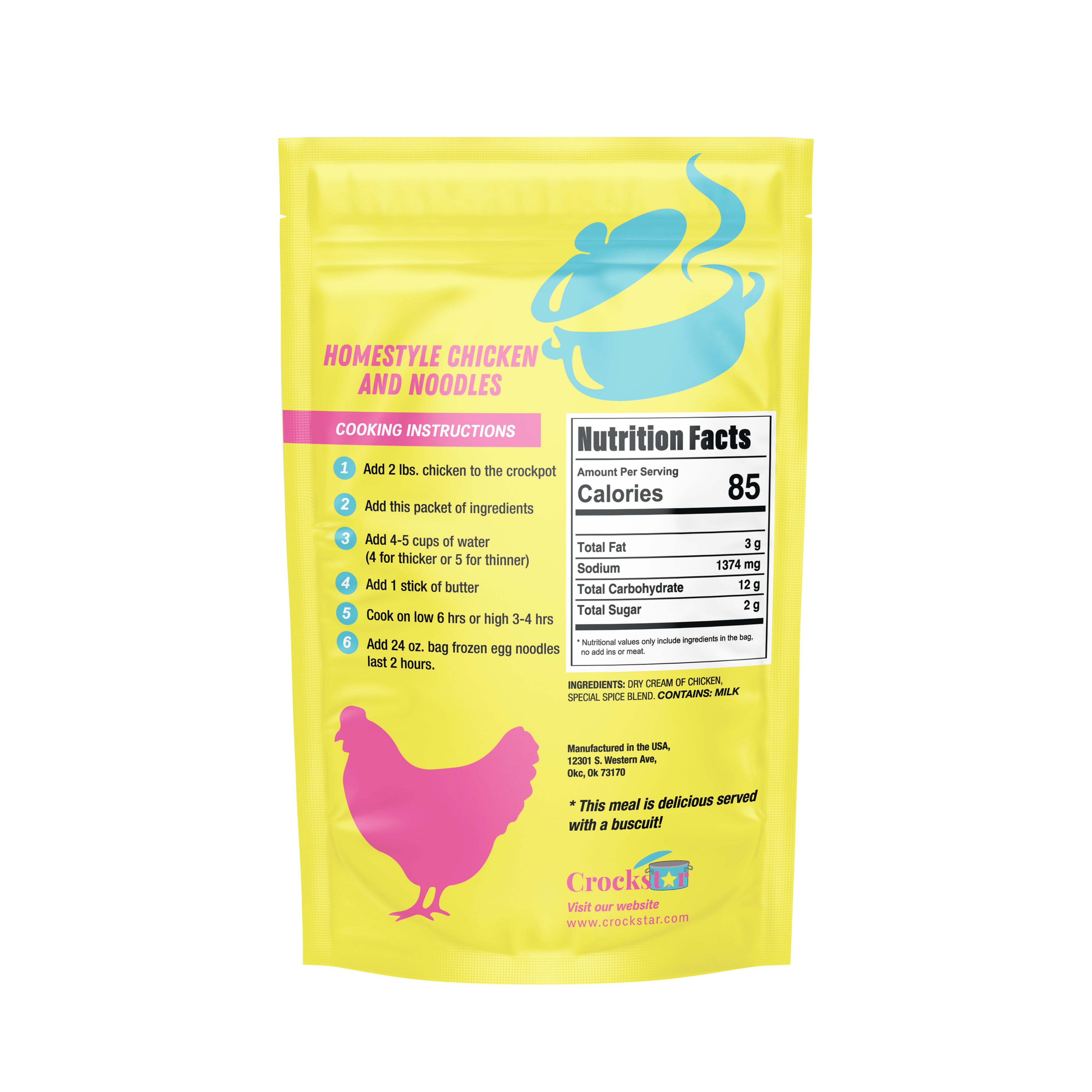 Crockstar Dinner Club - Wholesale Dried Spice Mix - Homestyle Chicken & Noodles1