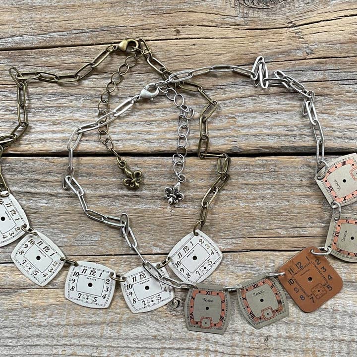Vintage Watch Dial Necklace - Limited Time II for wholesale by Christine Stoll | Altered Relics