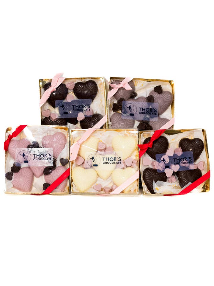 Valentins Hjerter Kollektion for engroshandel hos Thor's Chocolate