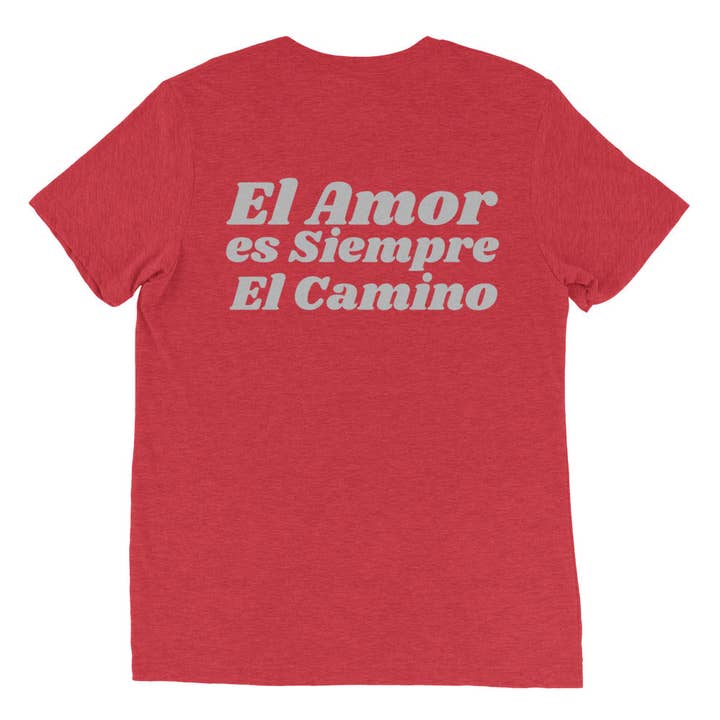 Groovin Wear Spanish Unisex 'El Amor es Siempre El Camino' Love is the Way Premium Tri-Blend Short Sleeve T-shirt for wholesale by Groovin Wear