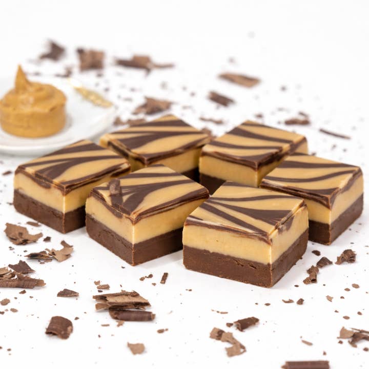 Peanut Butter Chocolate Swirl Fudge 6-Pack Countertop Refill for wholesale by Valley Fudge & Candy