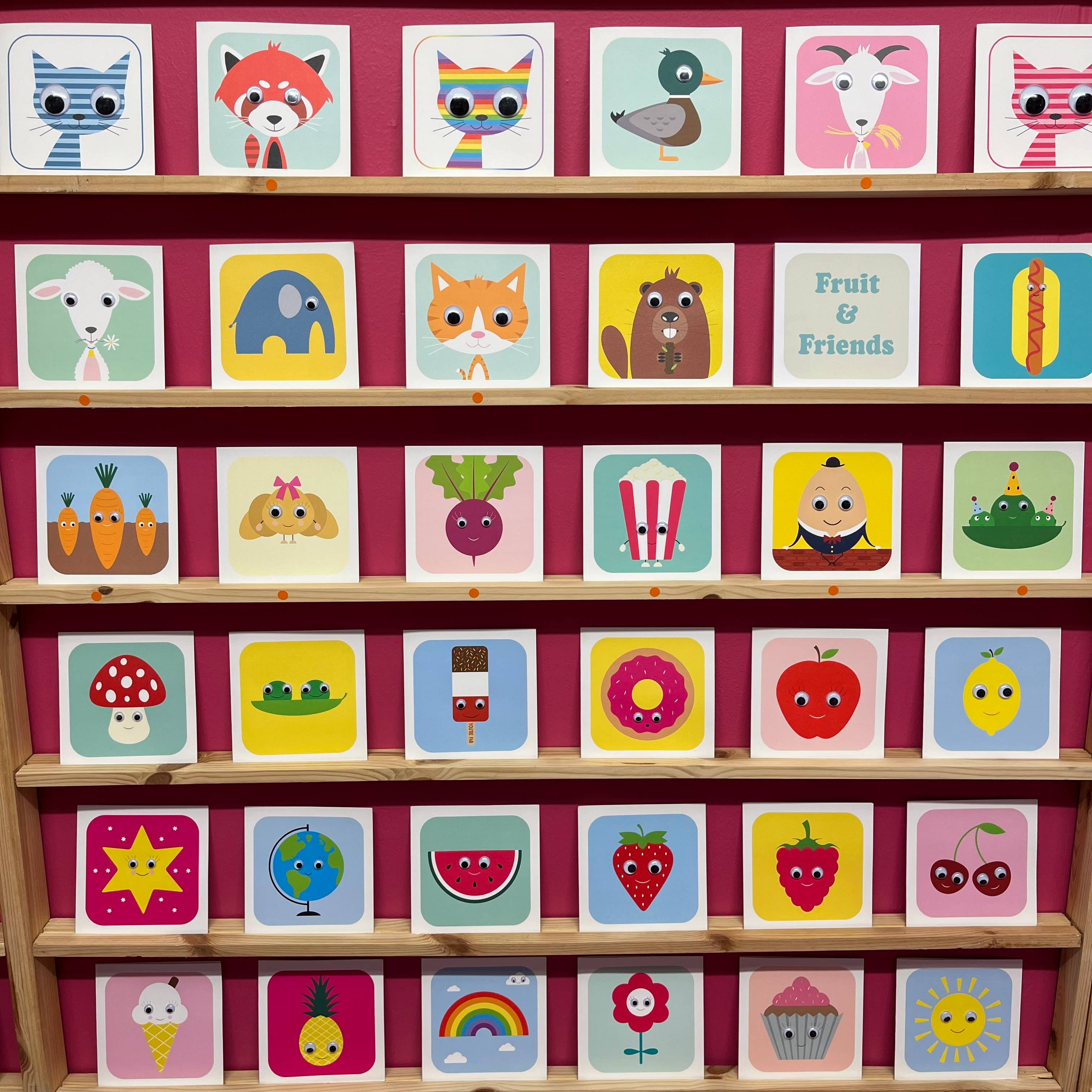 Stripey Cats Cards - Wholesale Birthday Card - Age 7 Birthday Card | Children's Age Cards | Gender Neutral7