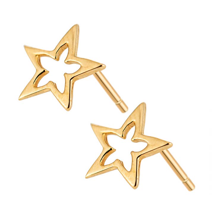 Star Gold Earrings for wholesale by Kohn Trading Co.