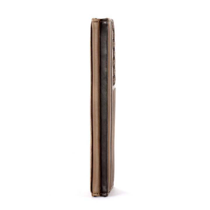 Brown MW-615 Patriotic Collection Men's Bifold Long PU Leather Wallet for wholesale on Faire