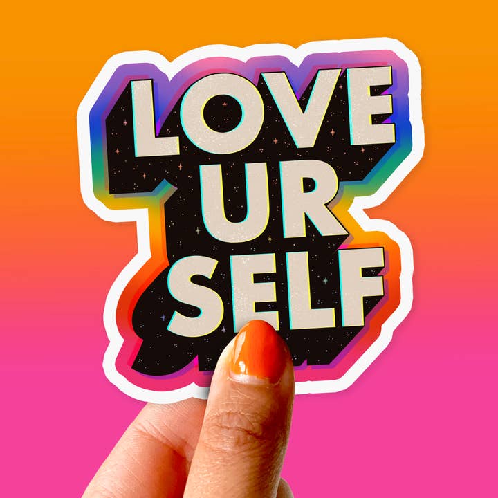 Love Ur Self Vinyl Sticker for wholesale by Five15 Creative