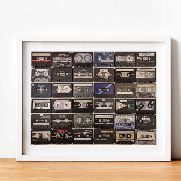 Gallery Print and Art – wholesale Art print – Retro Cassette Tape Collage1
