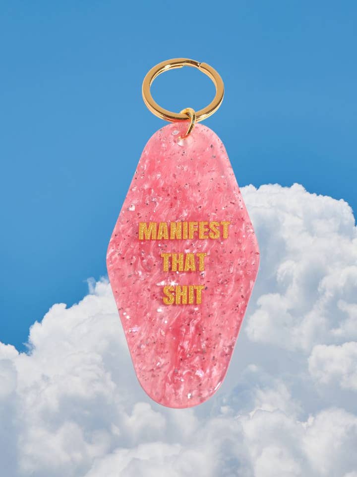 Manifest That Shit Motel Keychain for wholesale by Mure and Grand