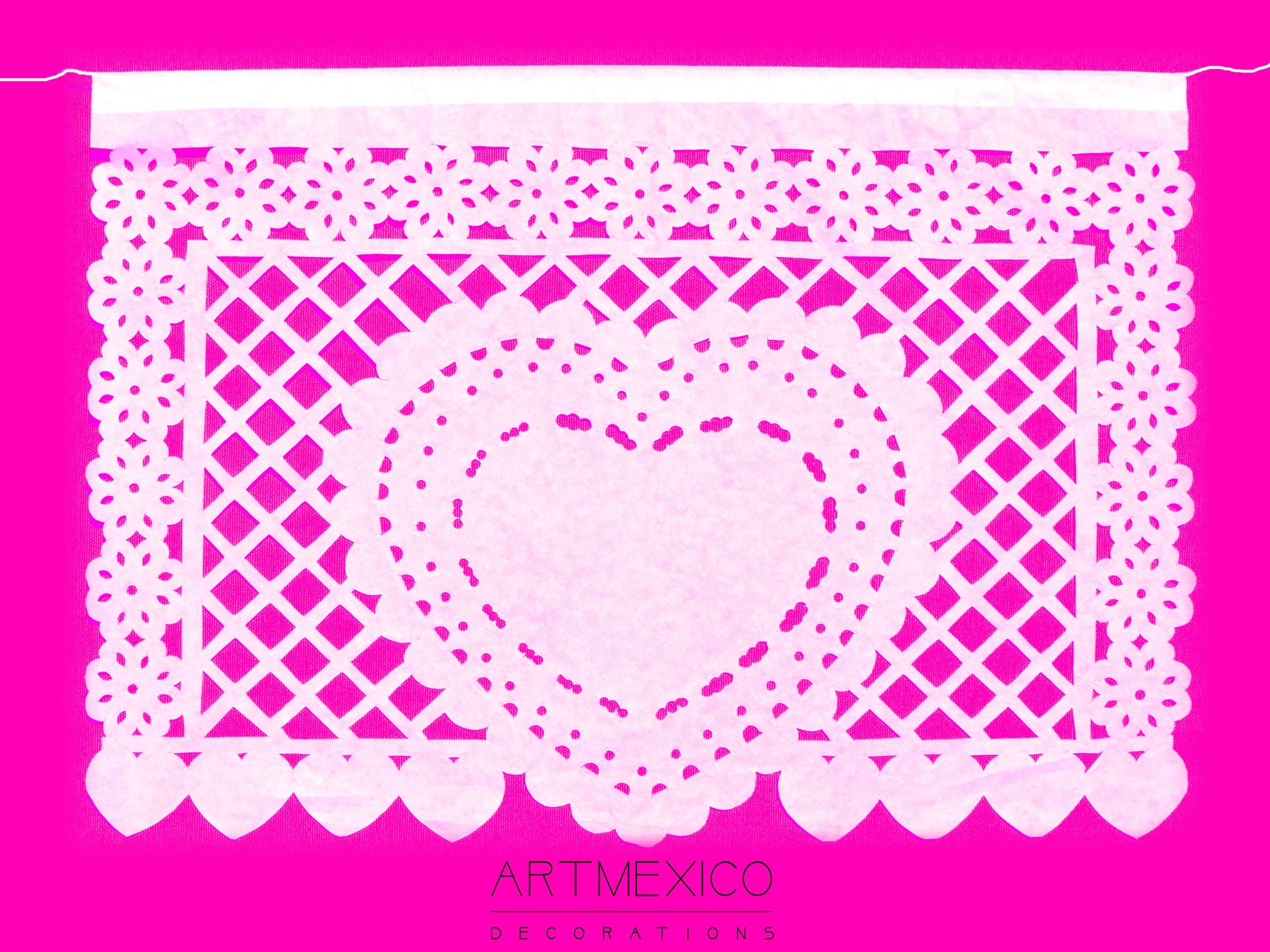 ArtMexico Ltd – Großhandel Wimpel/Girlande – Traditionelles mexikanisches Hochzeitsgirlandendekor aus Papier, Motiv Picado, 10 m6