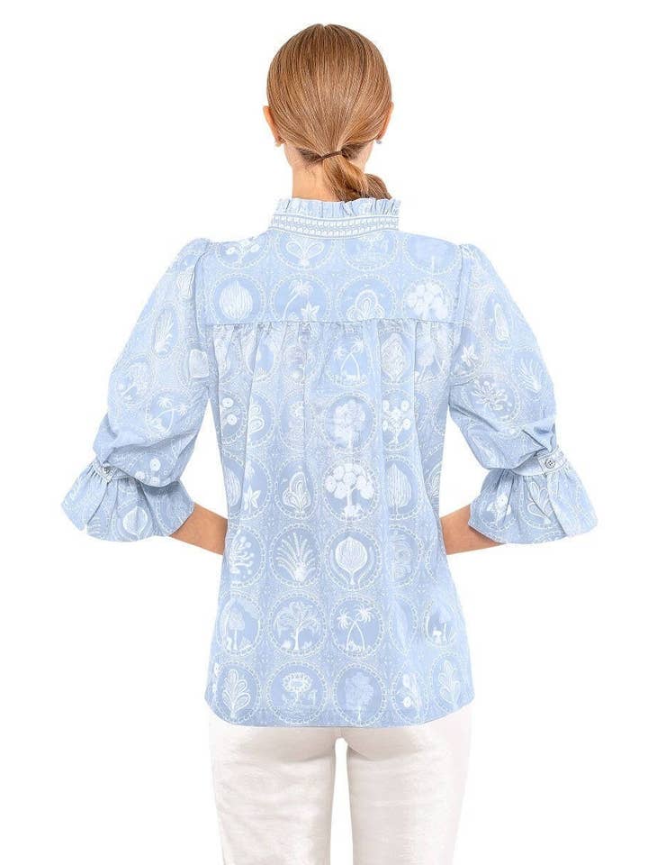 Gretchen Scott LLC – wholesale Tunic – Women’s – Ruffleneck Tunic - Circle of Love2