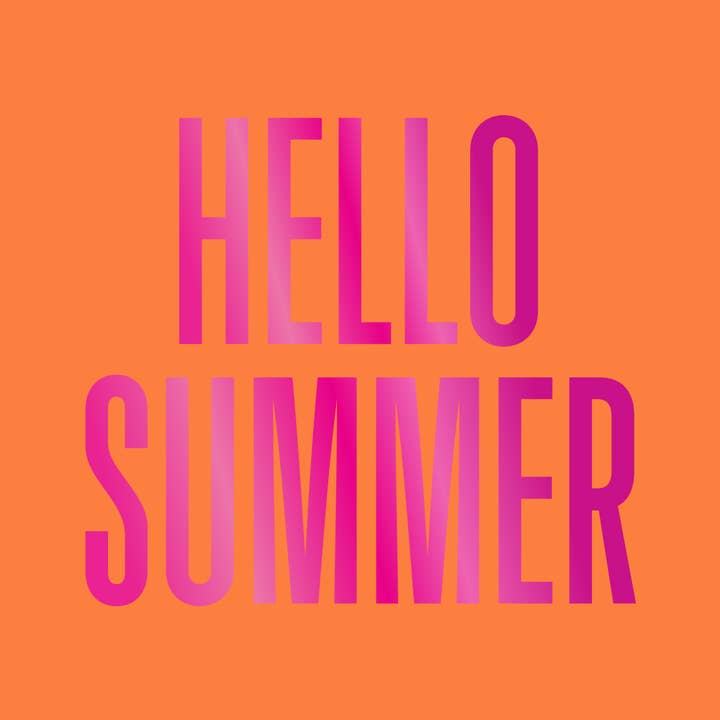 Cocktail Napkins | Hello Summer Orange- Foil - 20ct for wholesale by soiree-sisters