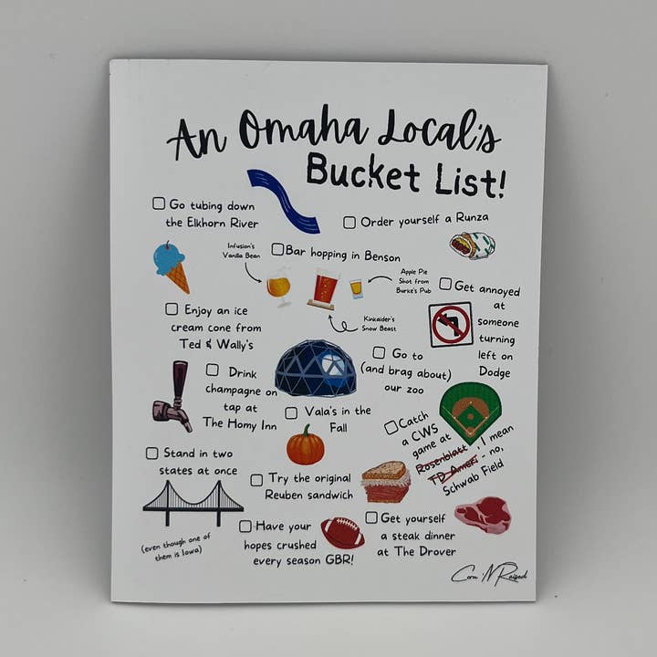 Omaha Bucket List Large Magnet for wholesale by Corn 'N Raised
