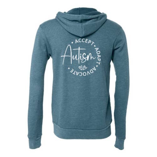 Autism Zipper Hoodie for wholesale by RainBee Designs, LLC