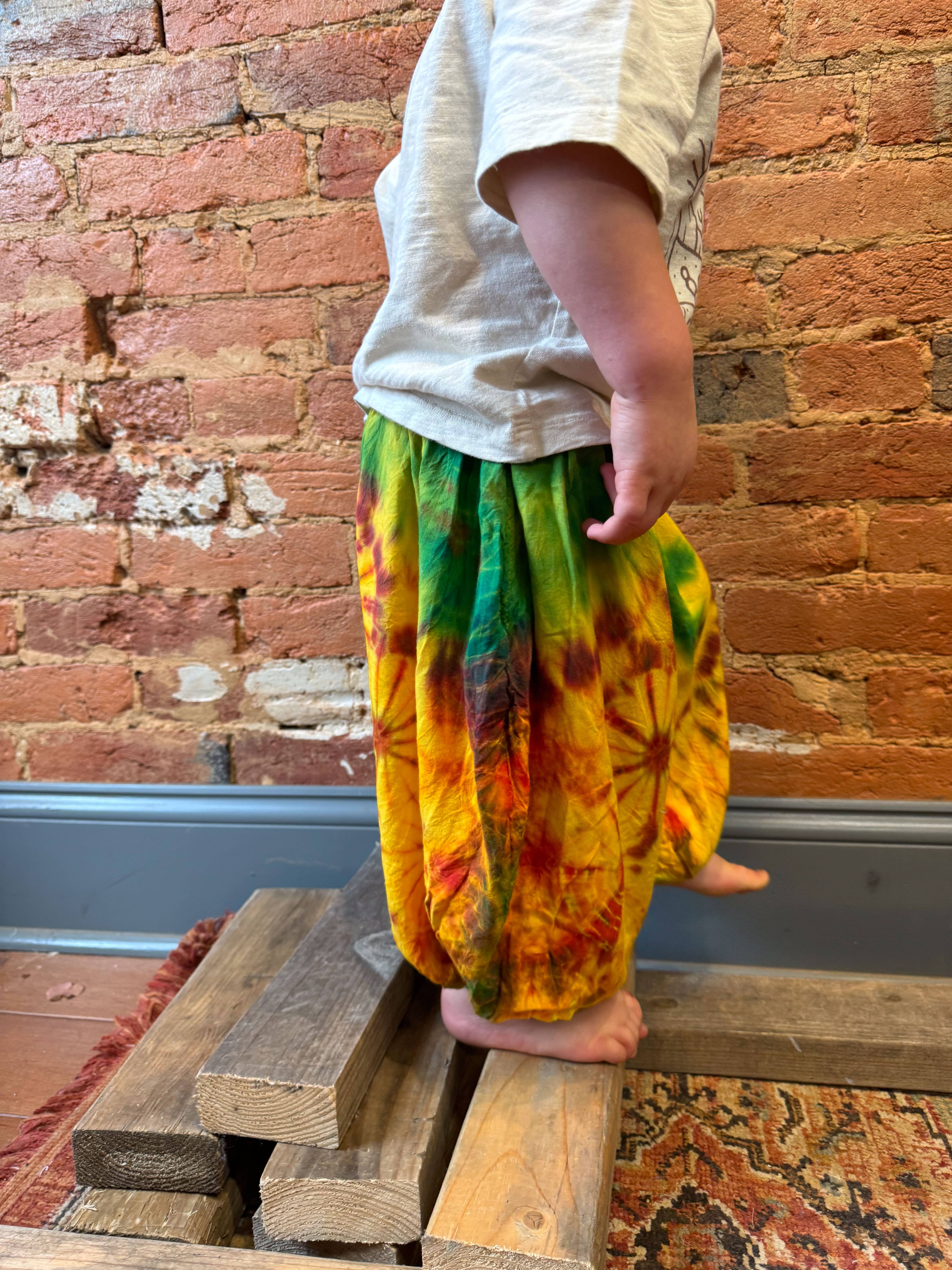Gardenbelle Shop - Wholesale Pants - Kids - Baby Youth Kids Hippie Boho Tie Dye Pants, Children's Pants15