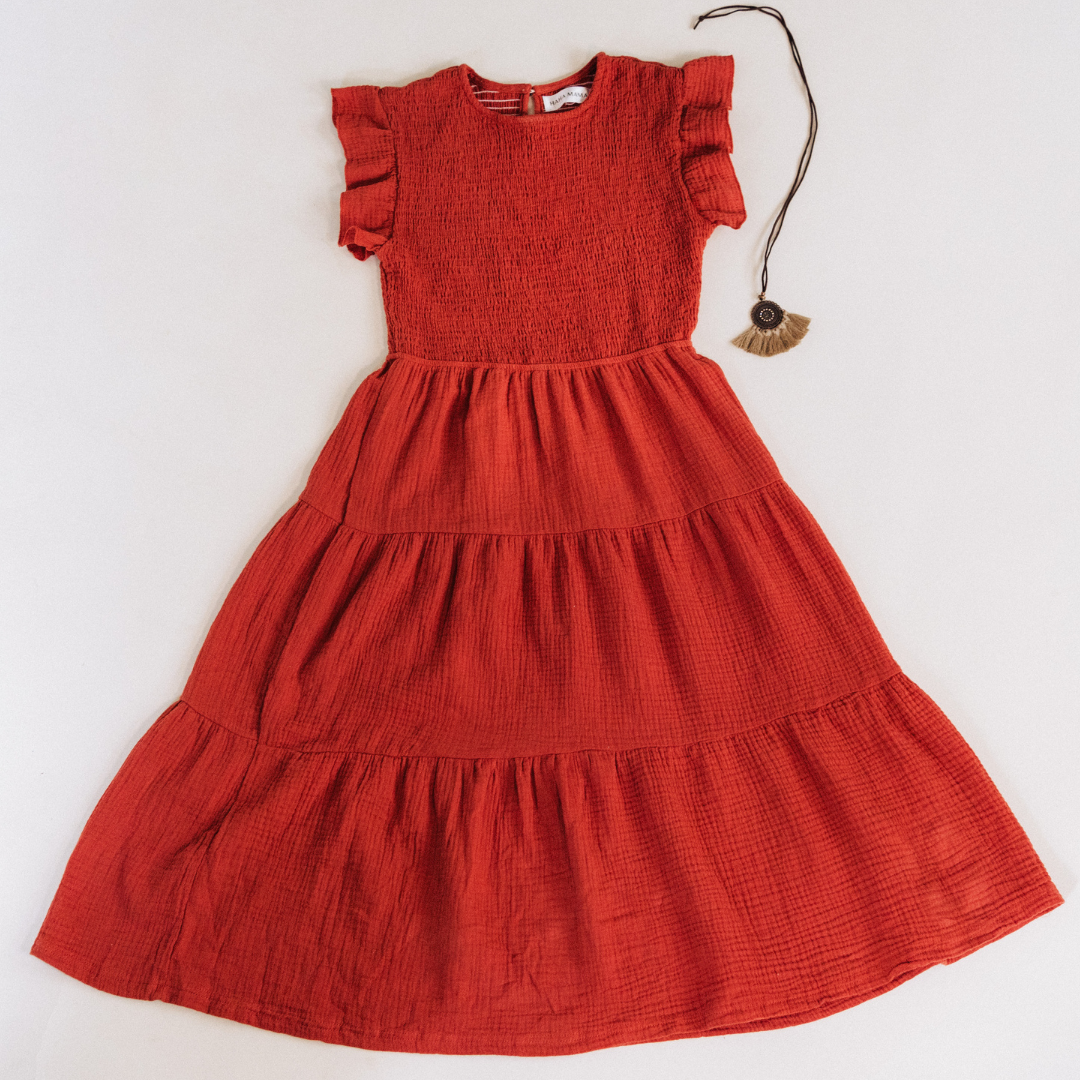 HAHA MAMA Clothing - Venta al por mayor Conjunto de mamá y bebé - Vestido Copper Mommy & Me para mujer8