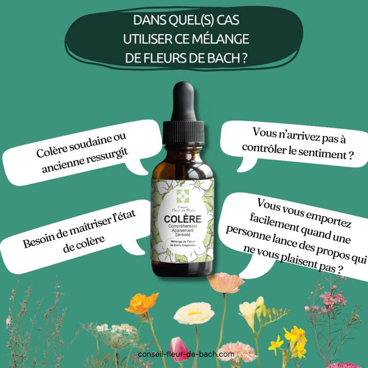 Conseil fleur de Bach - Wholesale Oral Supplement/Vitamin - Bach Flowers Anger