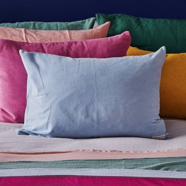 Colourful Cushion - Baby Blue Cord for wholesale by JADE AND MAY