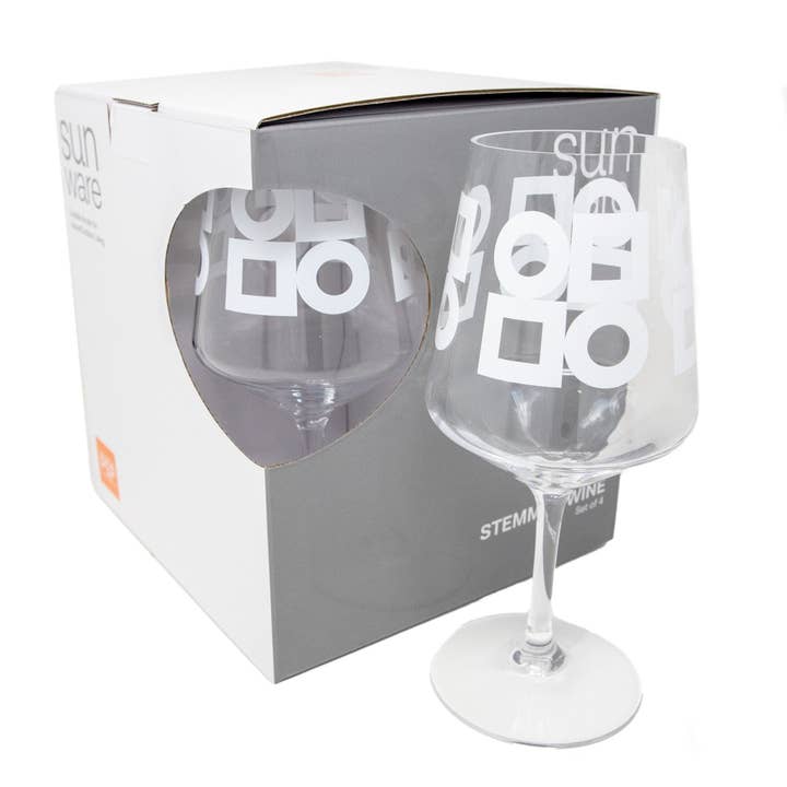 Modernista Acrylic Stemmed Wine, Set of 4 (White) for wholesale by Destination PSP