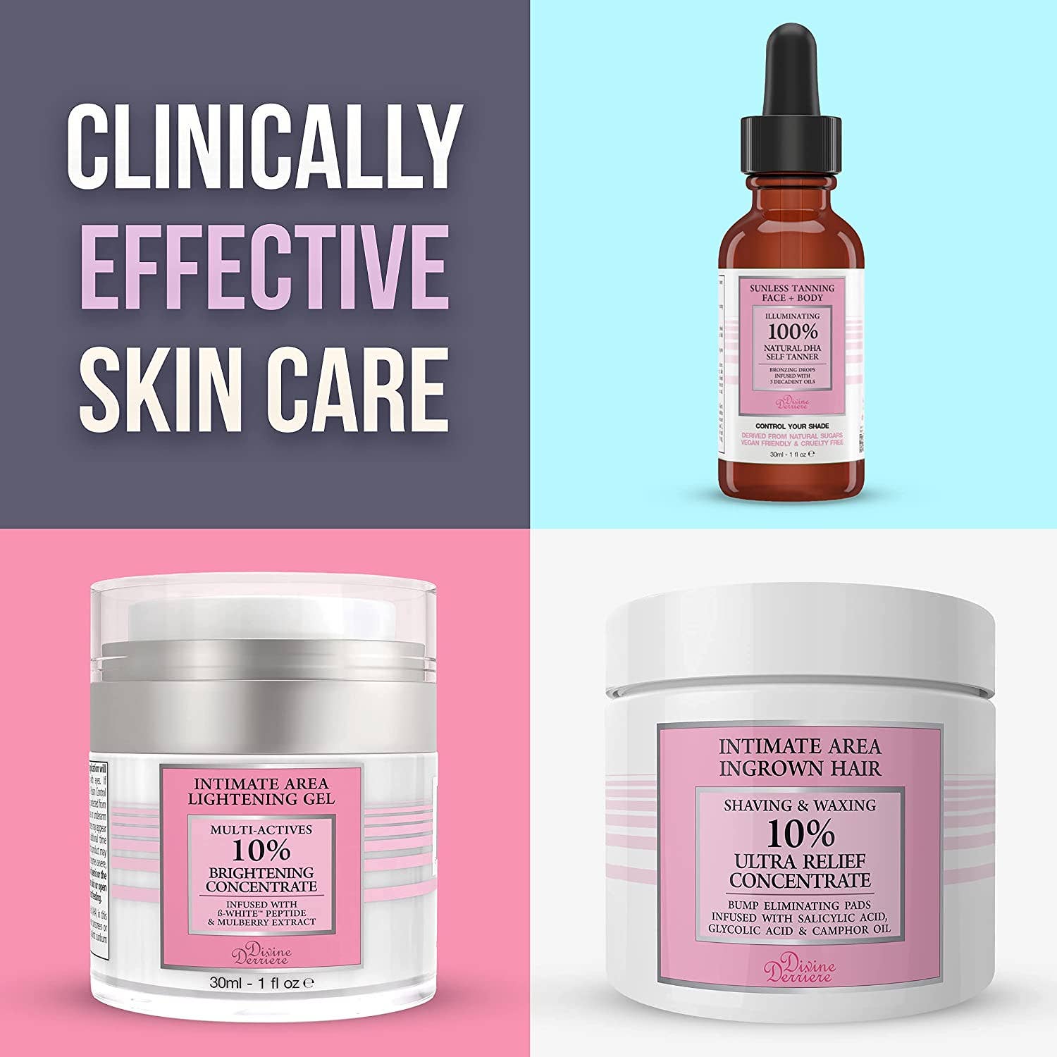 Divine Derriere – Großhandel Intimreiniger/-wischtuch – Divine Derriere Intimpflege zur Hautaufhellung für Körper- und Bikinizone7