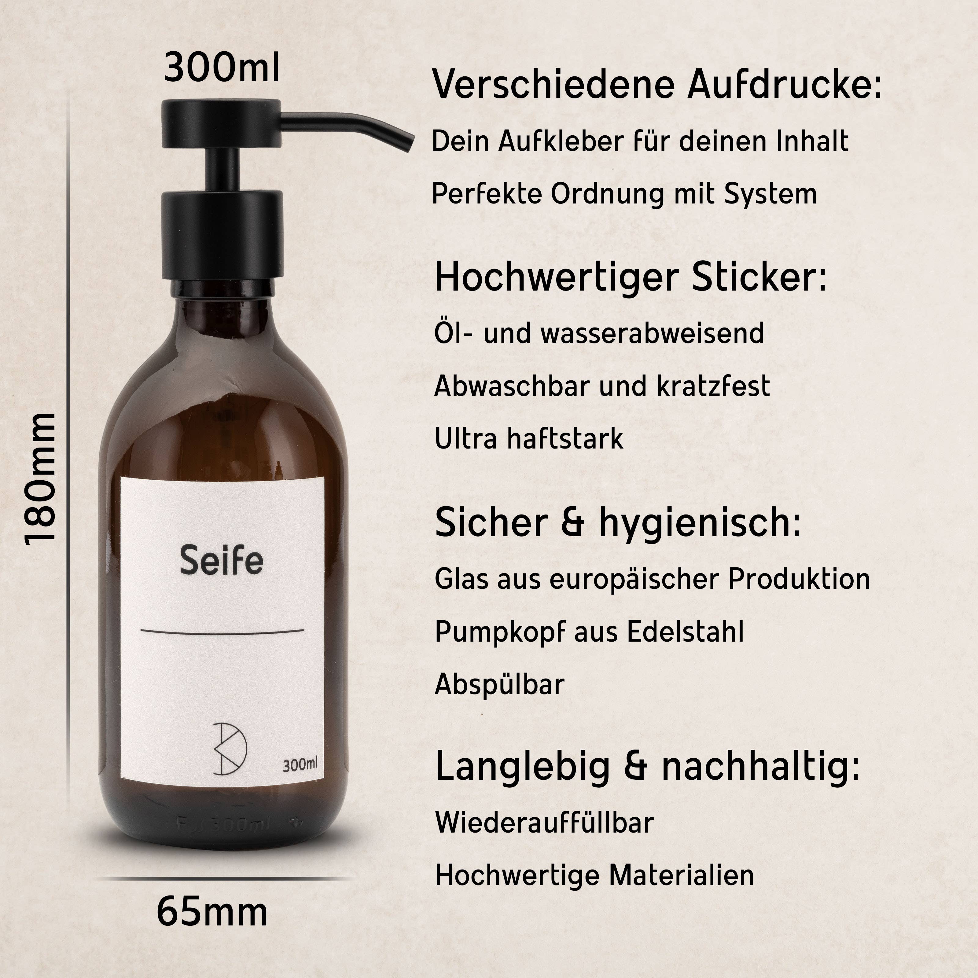 Koffs Design - Wholesale Soap Dispenser - Brown glass soap dispenser – 300 ml design bottle with stainless steel pump - blank2