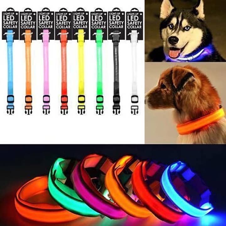 Deluxe Import Trading - Wholesale Pet Collar - Dog - Led Dog Collar 8 Colors