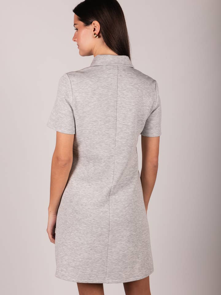 P. CILL - Wholesale Dress - Women's - P. CILL Butter Modal Quarter Zip Short Sleeve Dress13