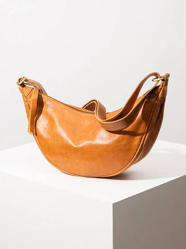 Leather Crescent Sling Bag for wholesale by Noonday Collection