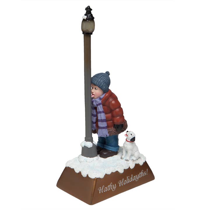 Official Store - Wholesale Decorative Figurine - Winter Pole "Hathy Holidayths" Lighted Figurine