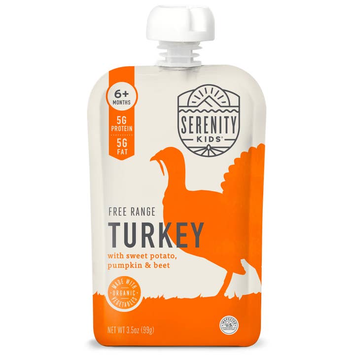 Serenity Kids - Wholesale Baby Food - Free Range Turkey Baby Food Pouch (6 Pouches)