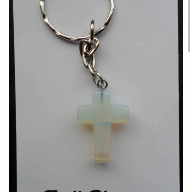 Faithstrings - Wholesale Keychain - Unisex - Quartz Cross Keyring Keychain Christian Gift