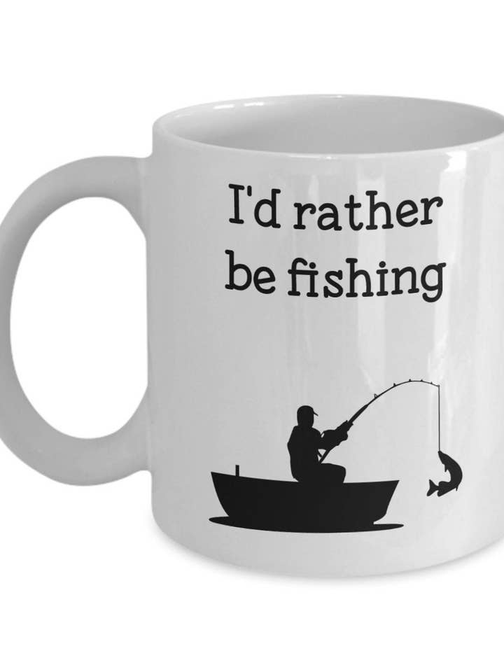 Tasse de pêche « I'd Rather Be Fishing » — Tasse à café et thé pour la vente par CustomHappy