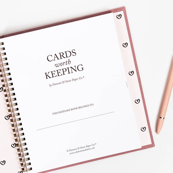 Duncan & Stone Paper Co. - Wholesale Journal/Diary - Cards Worth Keeping Journal | Birthday Card Organizer Book1