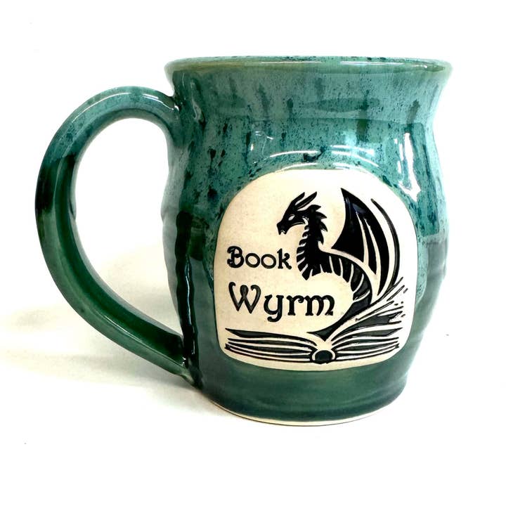 Book Wyrm 20oz Handmade Ceramic Mug for wholesale by Pawley Studios Ceramics