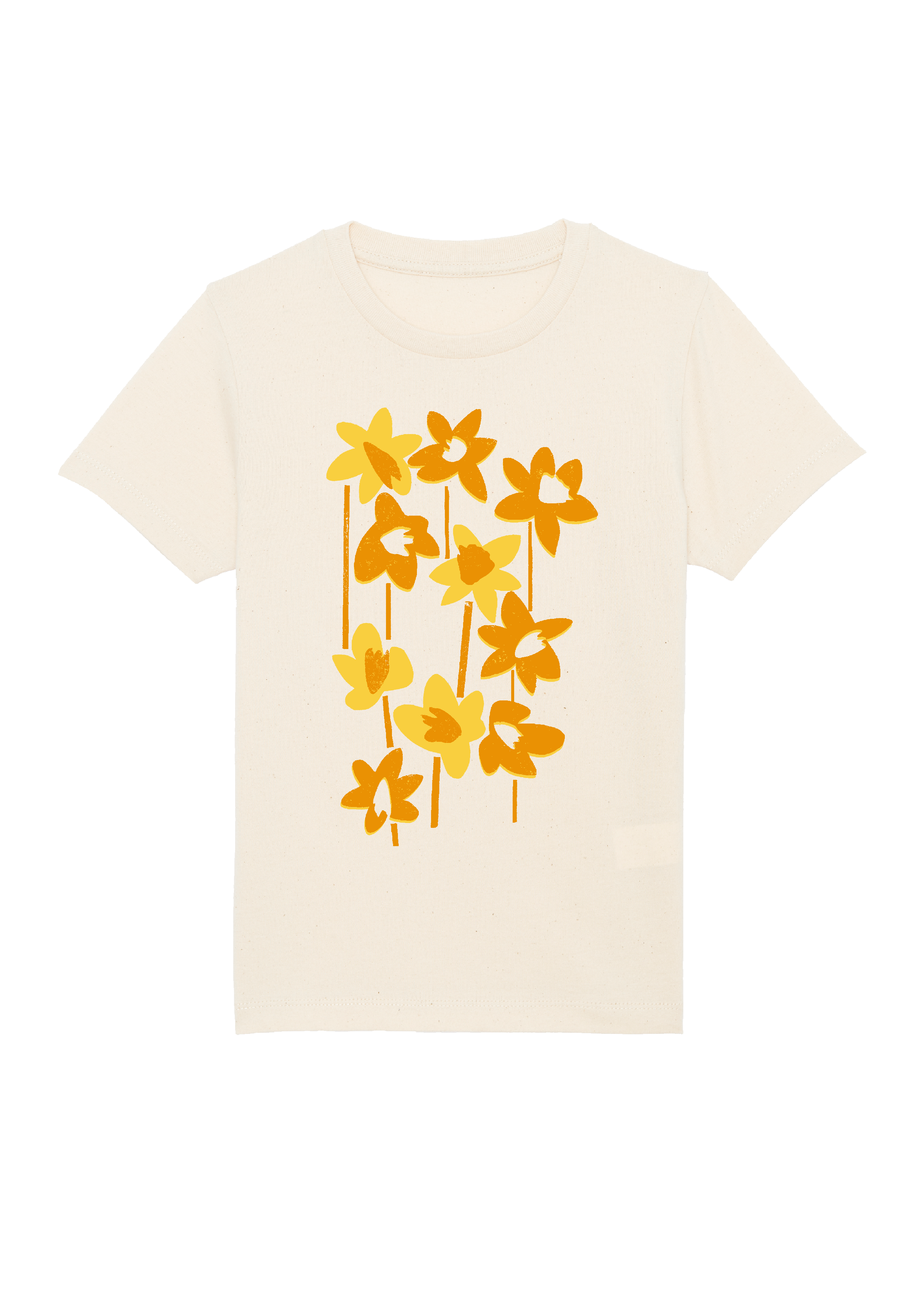 Printed by Us - Wholesale Screen Printed T-Shirt - Kids - 'Daffs' Kids T-Shirt - Emily Kilham-Heeks0