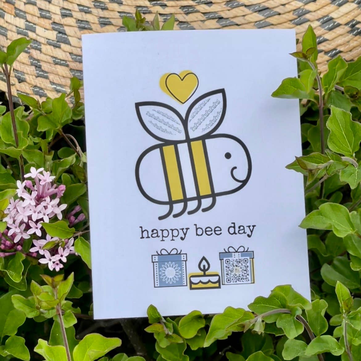 Smile Songs - Wholesale Birthday Card - Happy Bee Day - Original Music - QR Code Birthday Card3