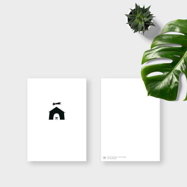 Emma Plitt Design - Vendita all'ingrosso Cartoline - presepe di Natale cartolina minimalista