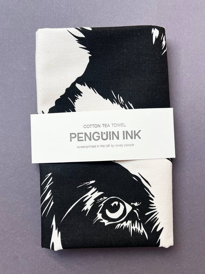 Collie Tea Towel for wholesale by Penguin Ink