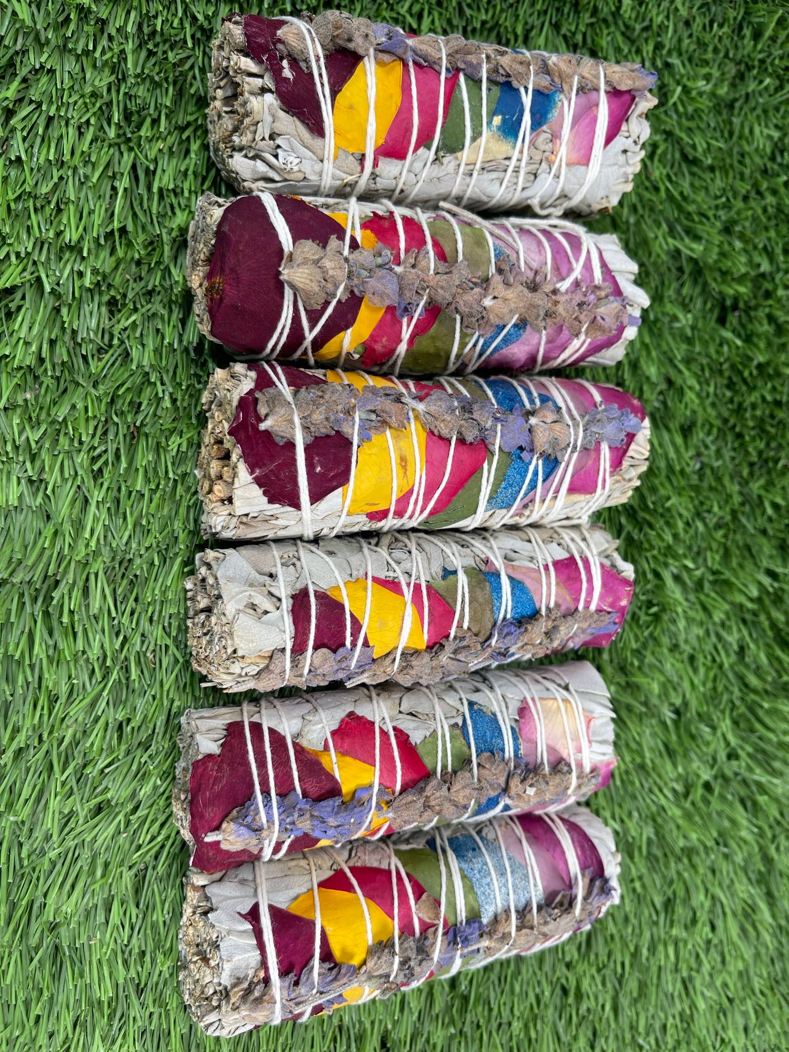 CaNatureLover - Wholesale Sage Bundle - ORGANIC 7 chakras white sage + Lavender, Hand Wrapped.5