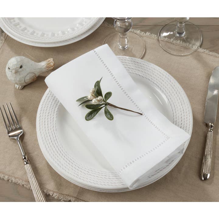 Saro Lifestyle - Vendita all'ingrosso Tovaglioli da tavola in stoffa - Tovagliolo da cena in poliestere con orlo a giorno17