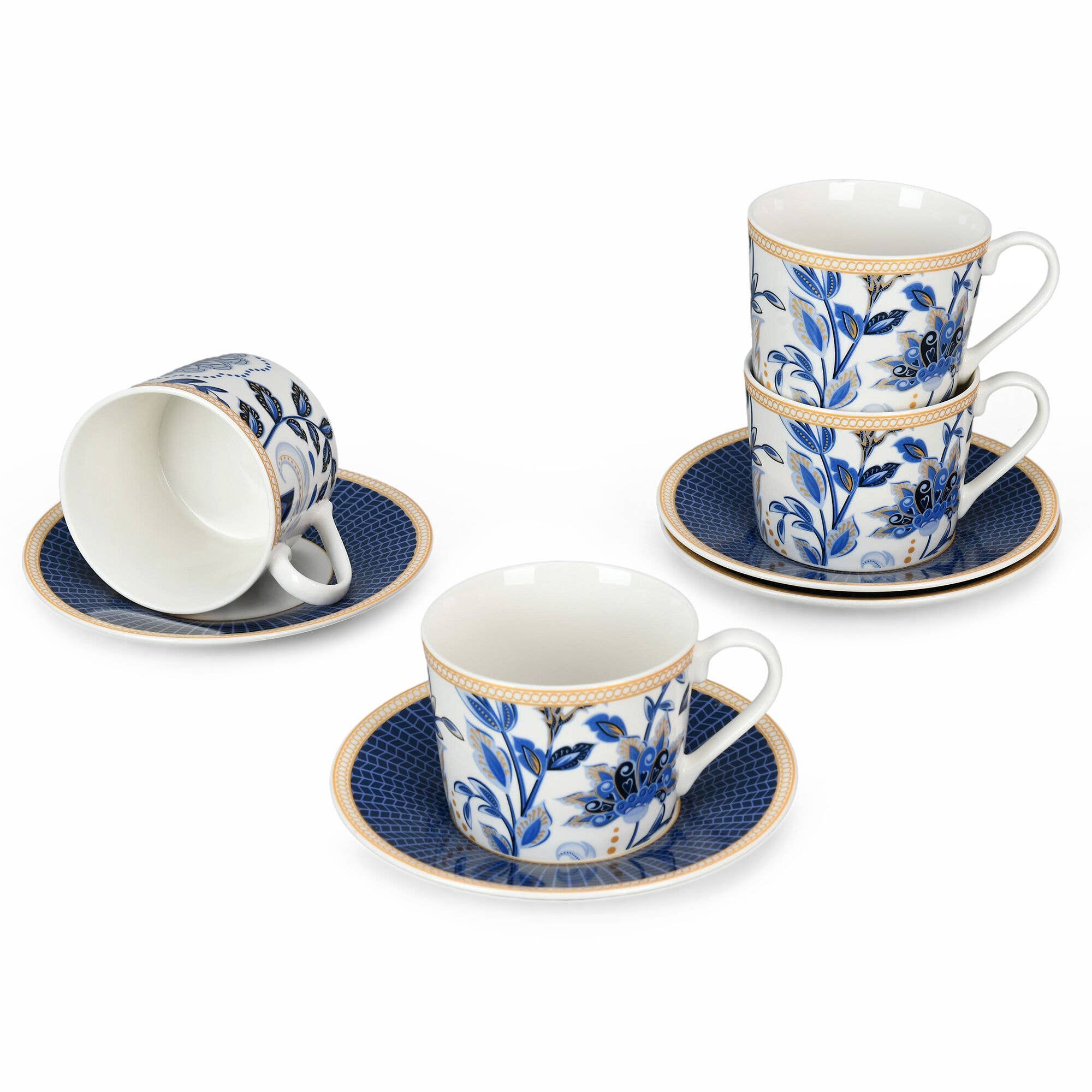 STP - Vente Service à vaisselle - Service de vaisselle en porcelaine Mélodie de Fleurs de 20 pièces pour 4 personnes.5