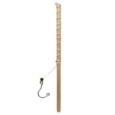 TSJJ - Wholesale Sporting Accessories - Wooden Fishing Rod with Metal Hook 34 cm0
