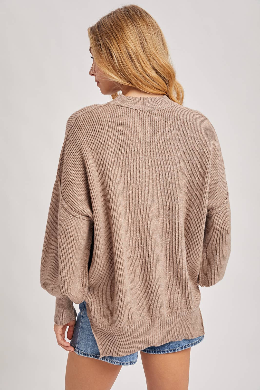 Bluivy - Vendita all'ingrosso Maglione tricot - Donna - PULLOVER A COSTINE CON SCOLLO A LUPETTO13