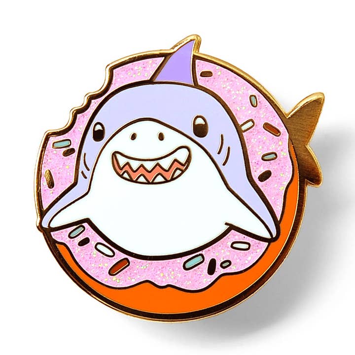 Donut Shark Emaille Pin Vatertagsgeschenk Aquarium Geschenke für den Großhandel von Flair Fighter