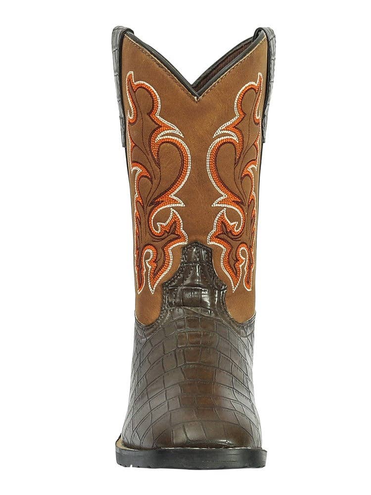 Marron Bottes western TuffRider Grand Teton à bout carré pour jeunes en vente sur Faire5